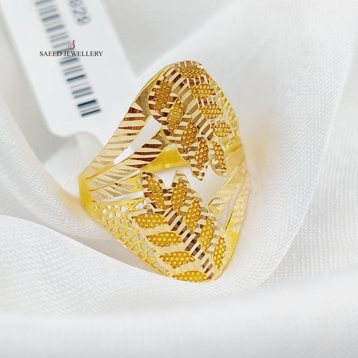 21K Spike Ring Made of 21K Yellow Gold by Saeed Jewelry-26929