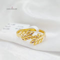21K Spike Ring Made of 21K Yellow Gold by Saeed Jewelry-26925