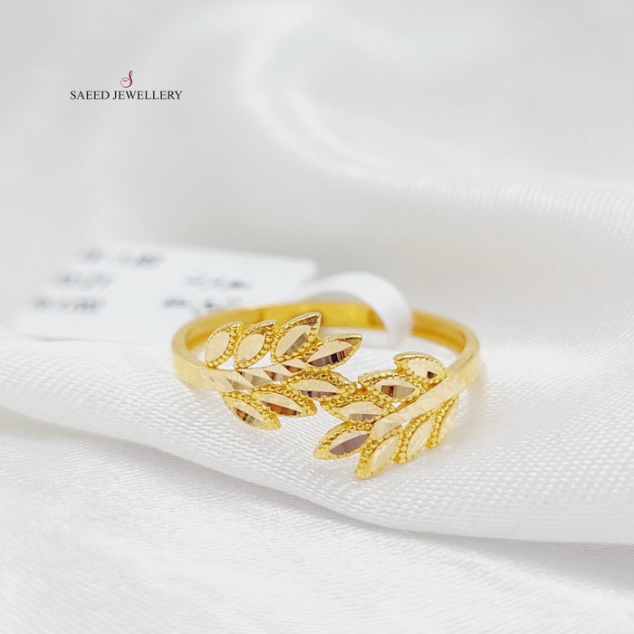 21K Spike Ring Made of 21K Yellow Gold by Saeed Jewelry-26925