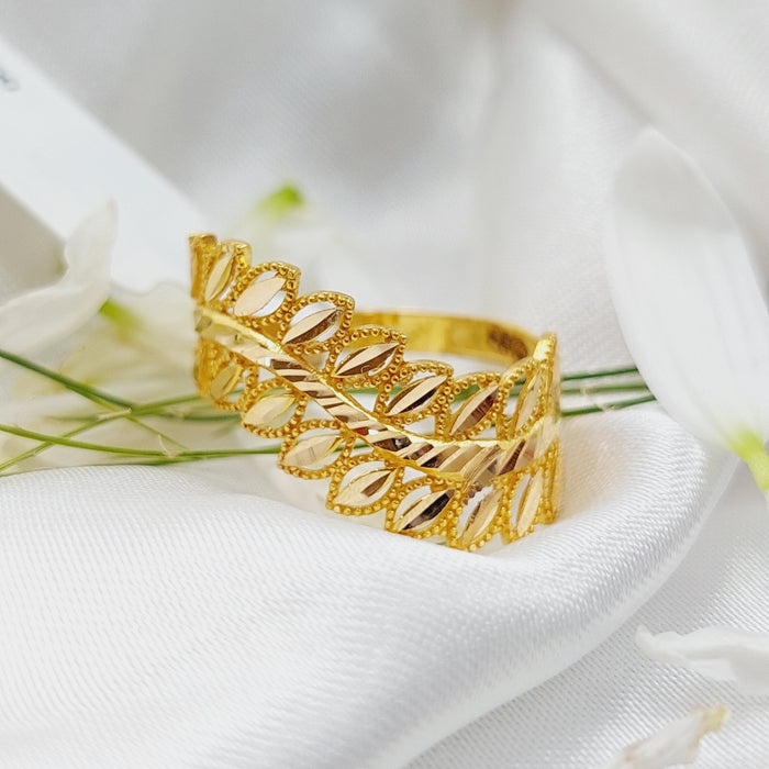 21K Spike Ring Made of 21K Yellow Gold by Saeed Jewelry-26111