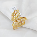 21K Spike Ring Made of 21K Yellow Gold by Saeed Jewelry-25239