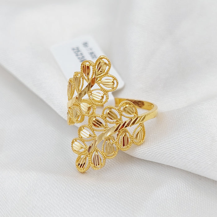 21K Spike Ring Made of 21K Yellow Gold by Saeed Jewelry-25239