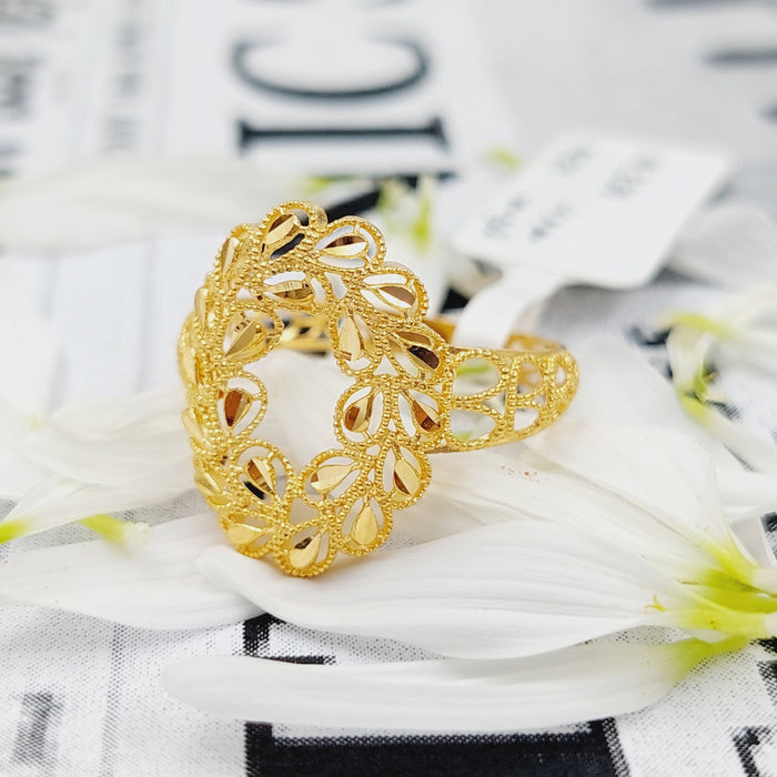 21K Spike Ring Made of 21K Yellow Gold by Saeed Jewelry-26277