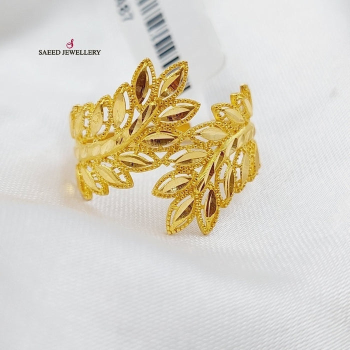 21K Spike Ring Made of 21K Yellow Gold by Saeed Jewelry-27300