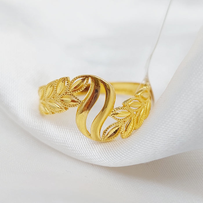 21K Spike Ring Made of 21K Yellow Gold by Saeed Jewelry-25804