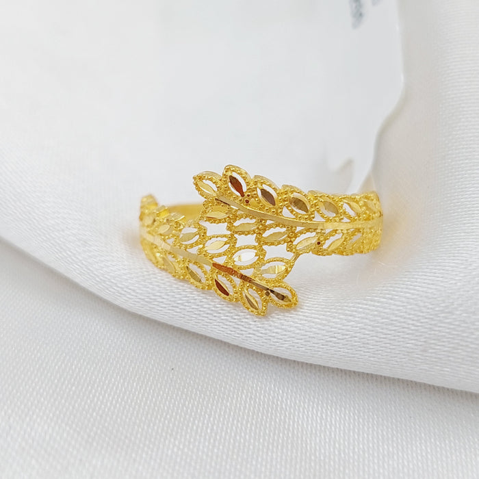 21K Spike Ring Made of 21K Yellow Gold by Saeed Jewelry-25241