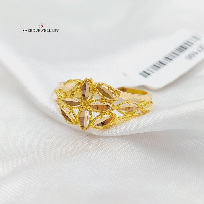 21K Spike Ring Made of 21K Yellow Gold by Saeed Jewelry-27100