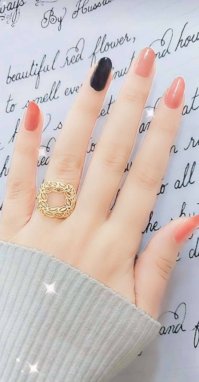 21K Spike Ring Made of 21K Yellow Gold by Saeed Jewelry-26282