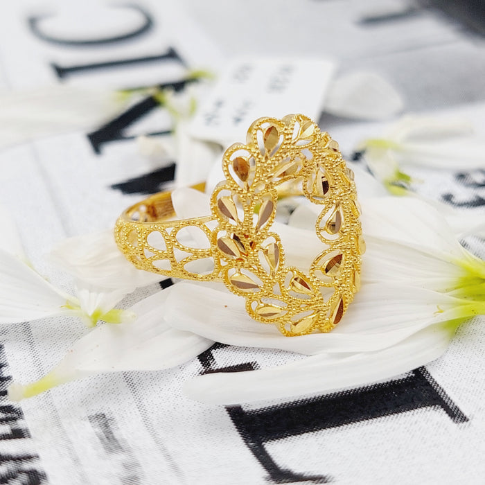 21K Spike Ring Made of 21K Yellow Gold by Saeed Jewelry-26274