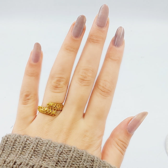 21K Spike Ring Made of 21K Yellow Gold by Saeed Jewelry-25250