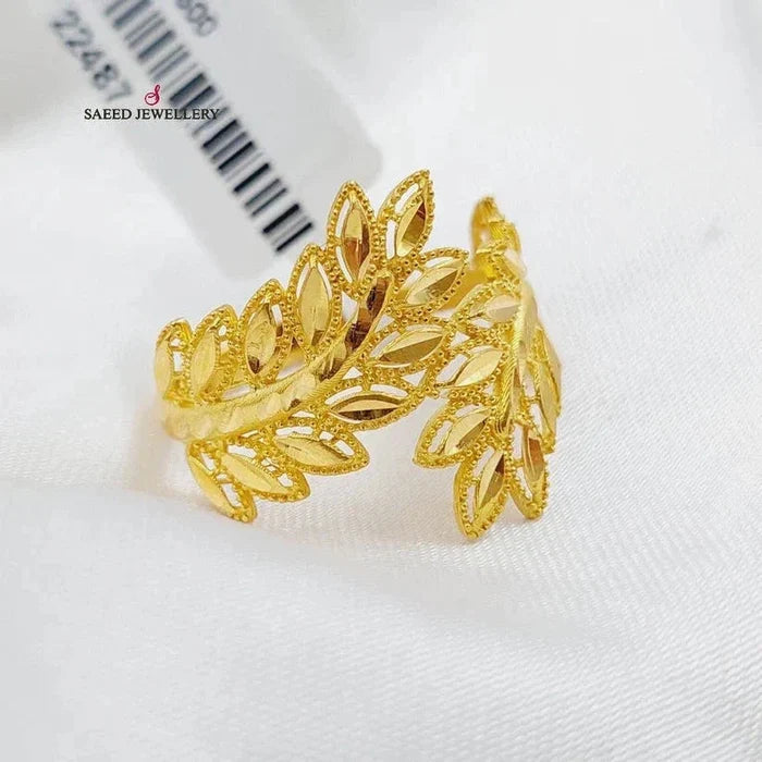 21K Spike Ring Made of 21K Yellow Gold by Saeed Jewelry-26121