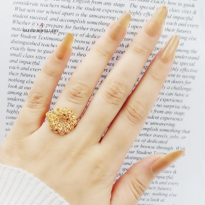 21K Spike Ring Made of 21K Yellow Gold by Saeed Jewelry-25238