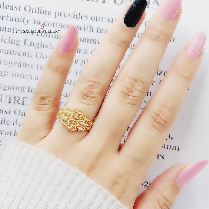 Spike Ring Made Of 21K Yellow Gold by Saeed Jewelry-27833
