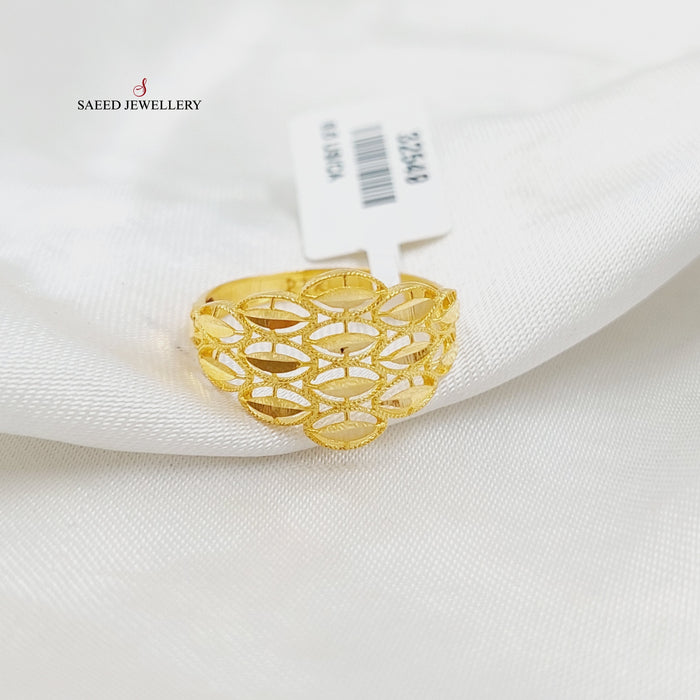 21K خاتم سنبلة-مجوهرات الشيخ سعيد-Saeed Jewelry
