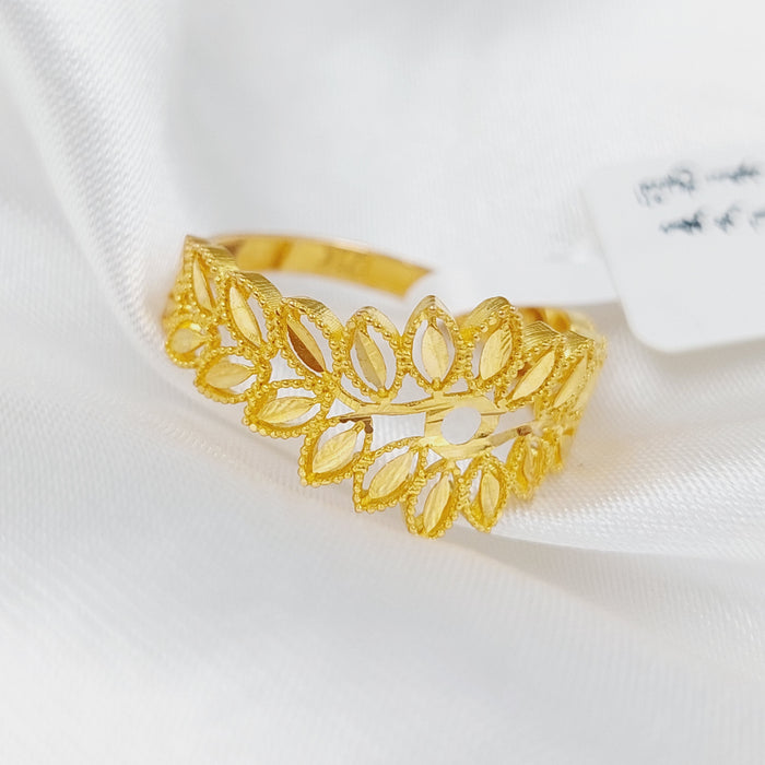 21K Spike Ring Made of 21K Yellow Gold by Saeed Jewelry-25774