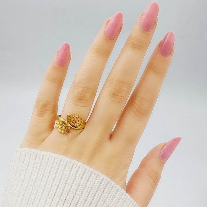 21K Spike Ring Made of 21K Yellow Gold by Saeed Jewelry-25678