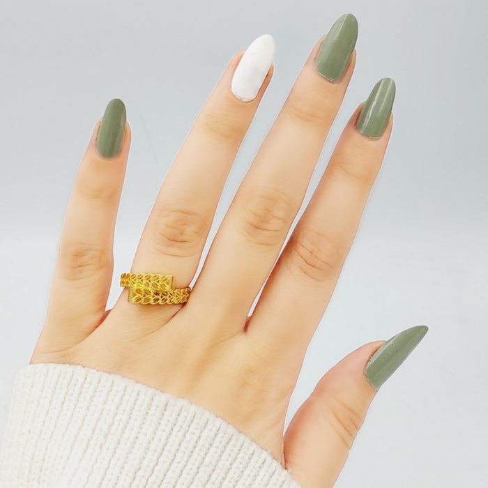 21K Spike Ring Made of 21K Yellow Gold by Saeed Jewelry-26715