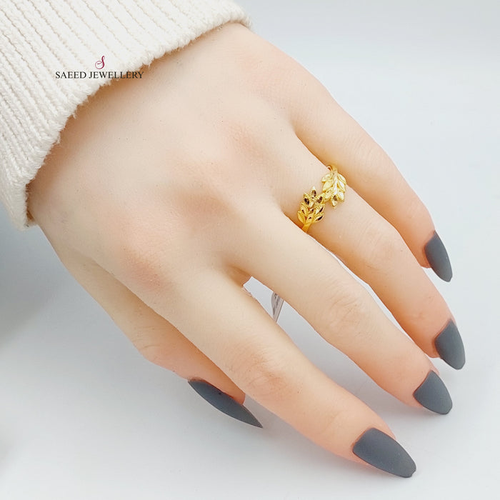 21K Spike Ring Made of 21K Yellow Gold by Saeed Jewelry-26925
