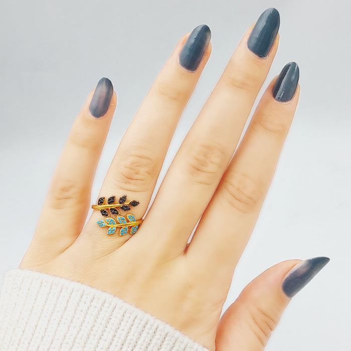 21K Spike Ring Made of 21K Yellow Gold by Saeed Jewelry-25420