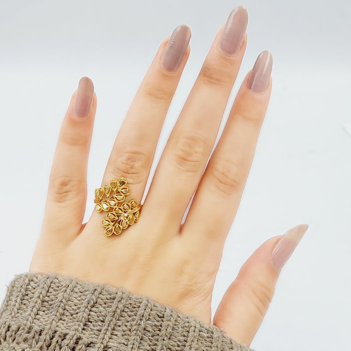 21K Spike Ring Made of 21K Yellow Gold by Saeed Jewelry-25239