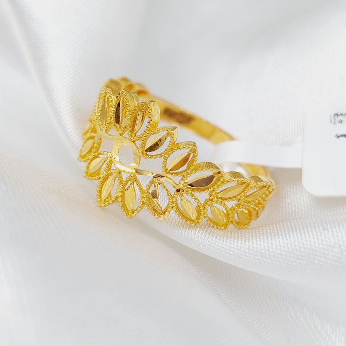 21K Spike Ring Made of 21K Yellow Gold by Saeed Jewelry-25774