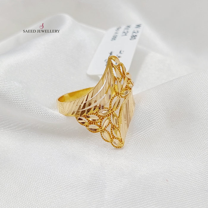 21K Spike Ring Made of 21K Yellow Gold by Saeed Jewelry-27305
