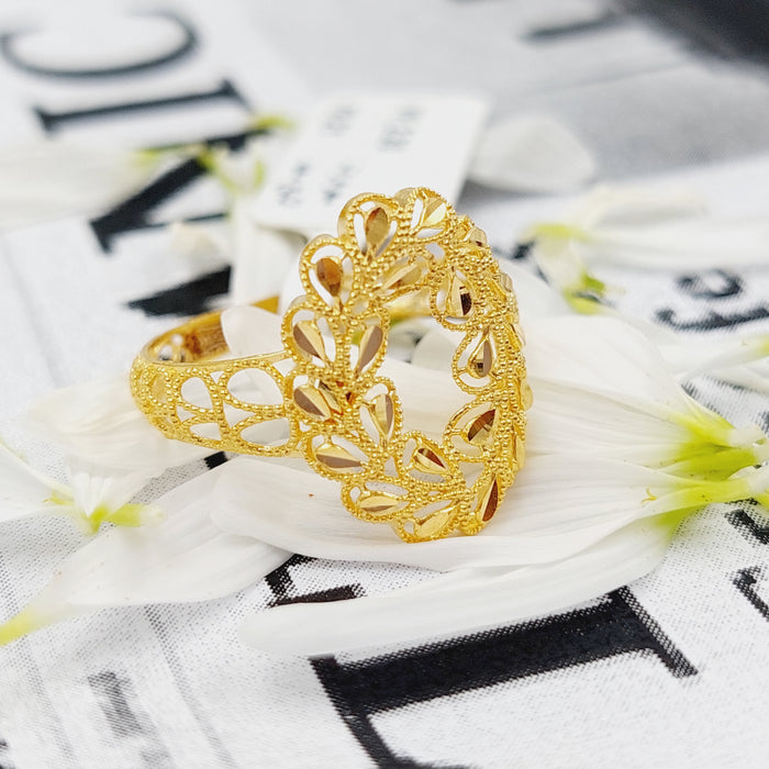 21K Spike Ring Made of 21K Yellow Gold by Saeed Jewelry-26274
