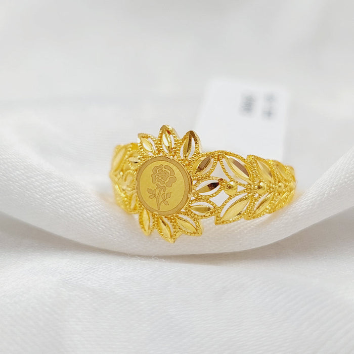 21K Spike Ring Made of 21K Yellow Gold by Saeed Jewelry-25806