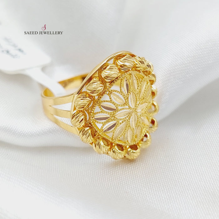 21K Spike Ring Made of 21K Yellow Gold by Saeed Jewelry-27047
