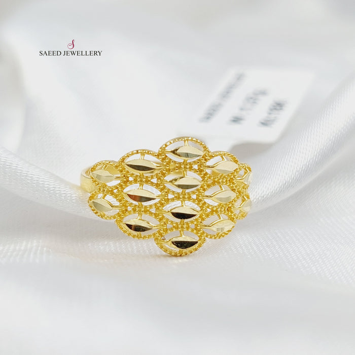 18KK خاتم سنبلة-مجوهرات الشيخ سعيد-Saeed Jewelry