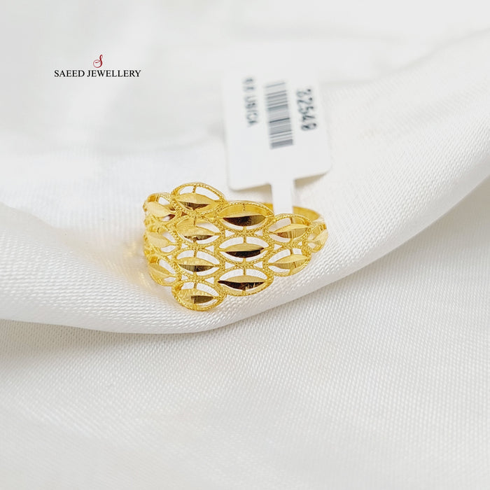 21K خاتم سنبلة-مجوهرات الشيخ سعيد-Saeed Jewelry