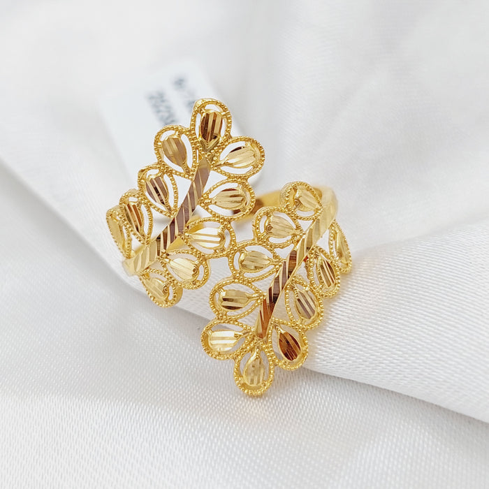 21K Spike Ring Made of 21K Yellow Gold by Saeed Jewelry-25239