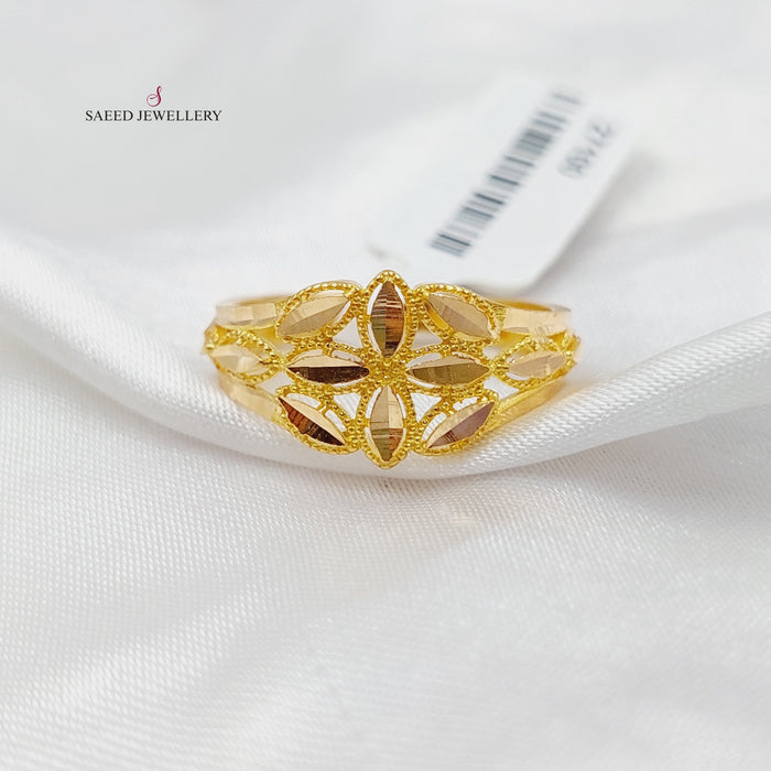 21K Spike Ring Made of 21K Yellow Gold by Saeed Jewelry-27100