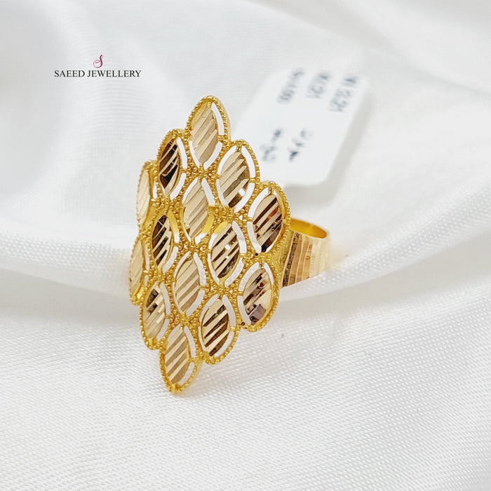 21K Spike Ring Made of 21K Yellow Gold by Saeed Jewelry-27302
