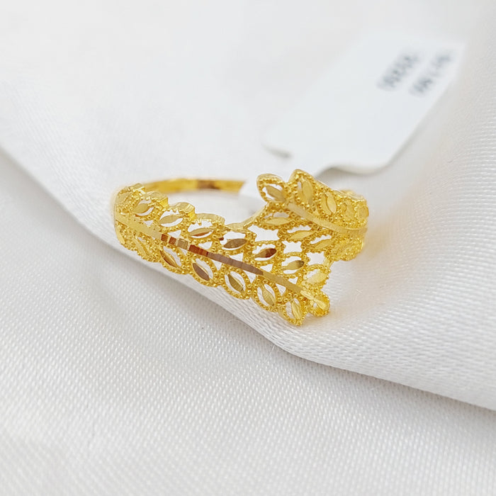 21K Spike Ring Made of 21K Yellow Gold by Saeed Jewelry-25241