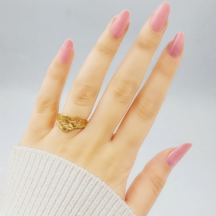 21K Spike Ring Made of 21K Yellow Gold by Saeed Jewelry-25680