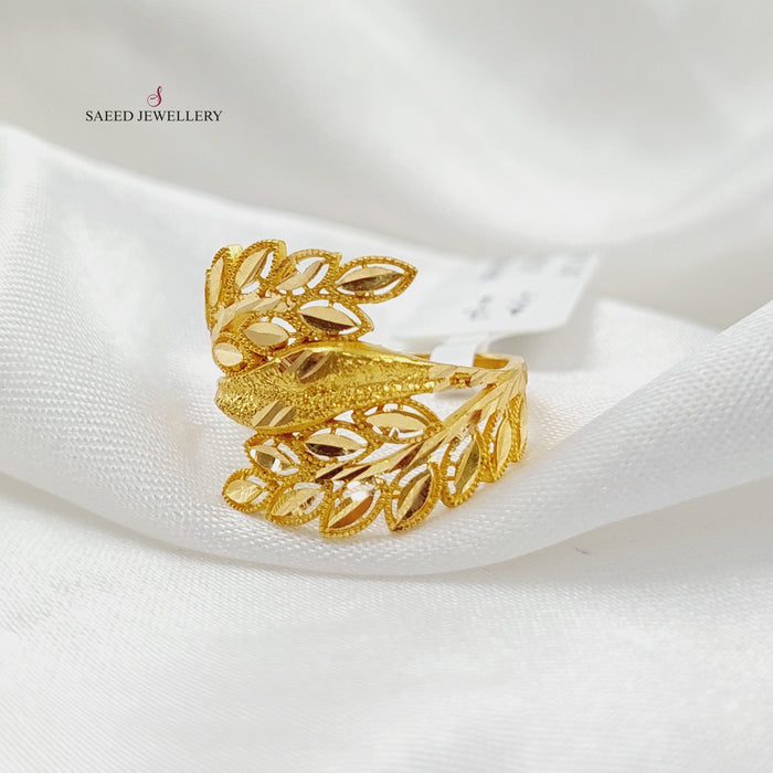 21K Spike Ring Made of 21K Yellow Gold by Saeed Jewelry-27303