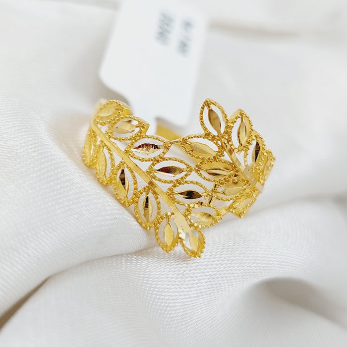 21K Spike Ring Made of 21K Yellow Gold by Saeed Jewelry-25240