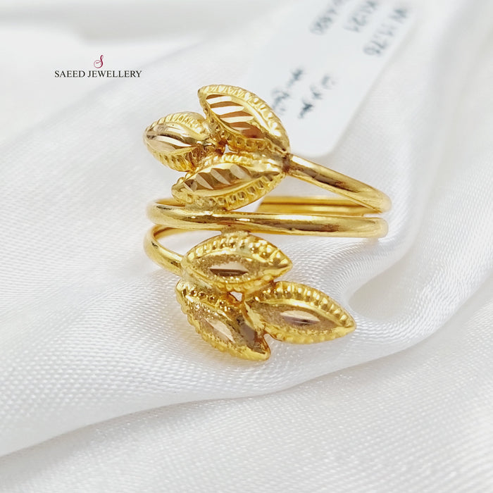 21K Spike Ring Made of 21K Yellow Gold by Saeed Jewelry-26594