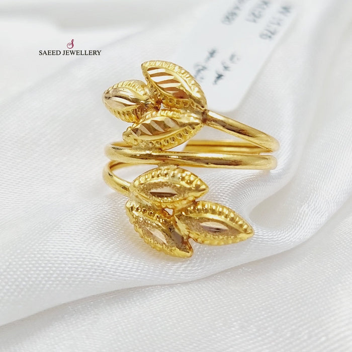 21K Spike Ring Made of 21K Yellow Gold by Saeed Jewelry-27092
