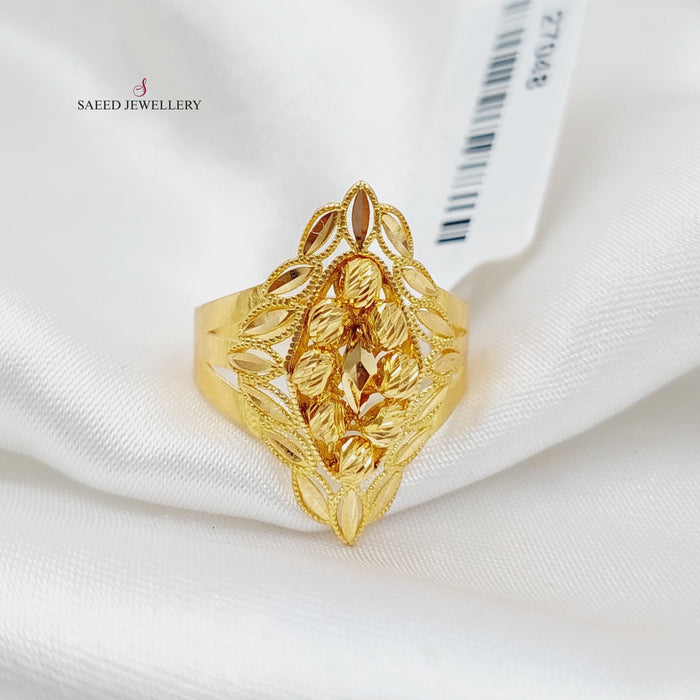 21K Spike Ring Made of 21K Yellow Gold by Saeed Jewelry-27048