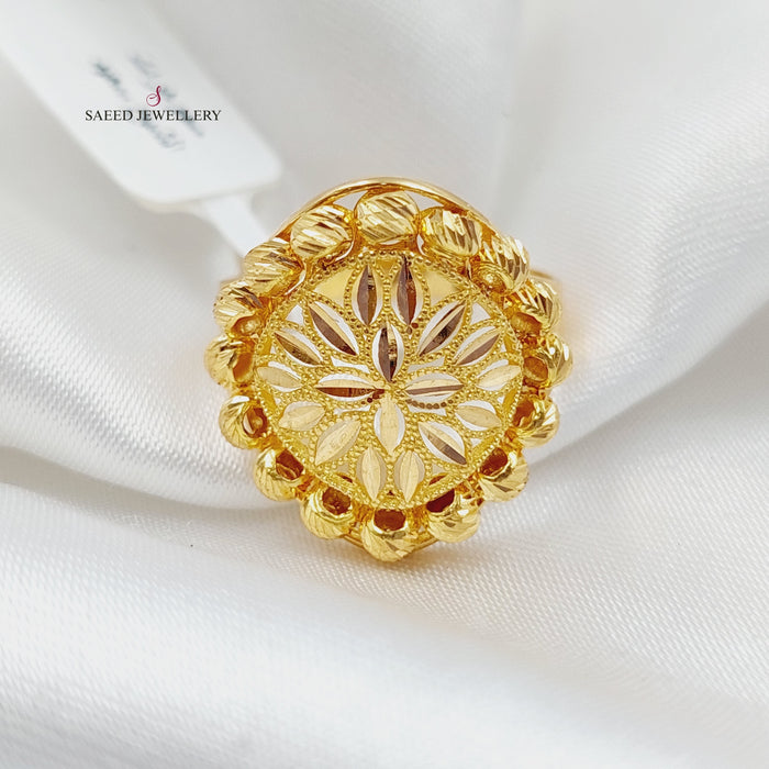 21K Spike Ring Made of 21K Yellow Gold by Saeed Jewelry-27047
