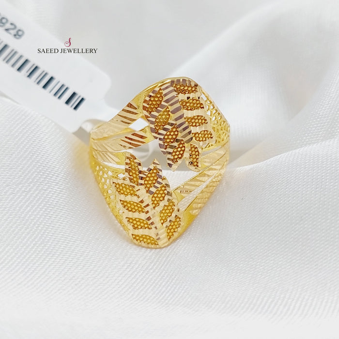 21K Spike Ring Made of 21K Yellow Gold by Saeed Jewelry-26929