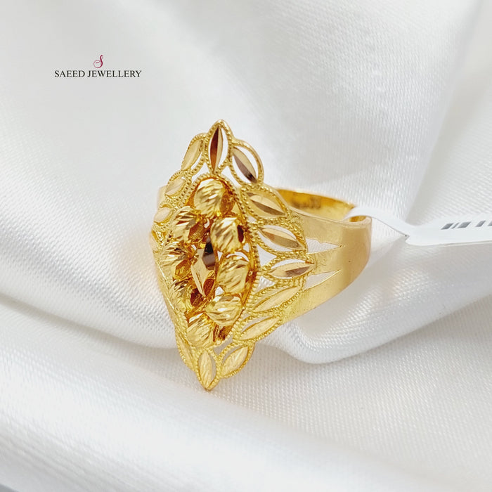 21K Spike Ring Made of 21K Yellow Gold by Saeed Jewelry-27048