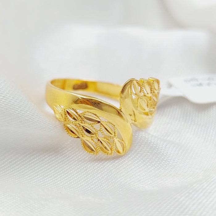 21K Spike Ring Made of 21K Yellow Gold by Saeed Jewelry-25678