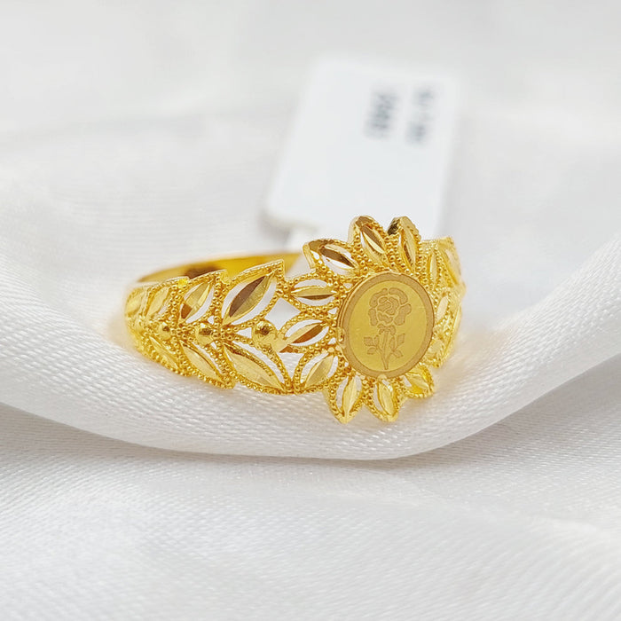 21K Spike Ring Made of 21K Yellow Gold by Saeed Jewelry-25806