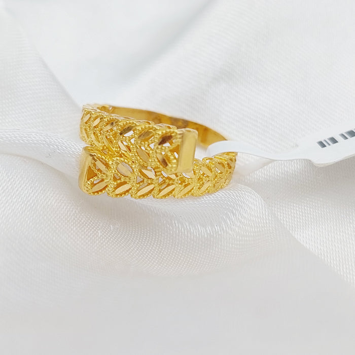 21K Spike Ring Made of 21K Yellow Gold by Saeed Jewelry-26715