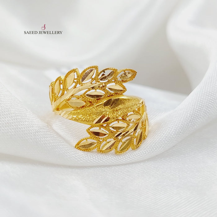 21K Spike Ring Made of 21K Yellow Gold by Saeed Jewelry-27303