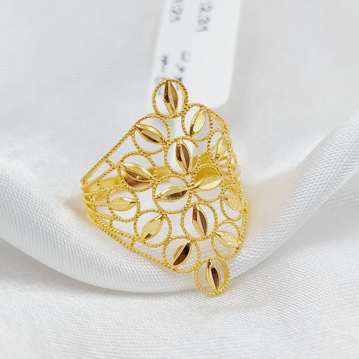 21K Spike Ring Made of 21K Yellow Gold by Saeed Jewelry-25919