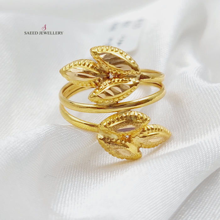21K Spike Ring Made of 21K Yellow Gold by Saeed Jewelry-26594